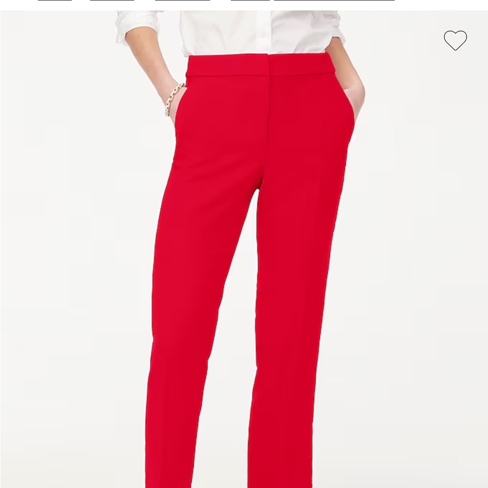 J. Crew Factory Vibrant Red Straight Leg Pants
